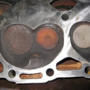 corrosion and heat marks consistent with head gasket failure