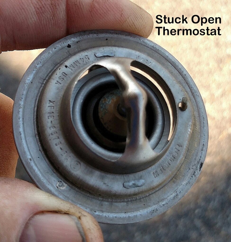 stuck open thermostat