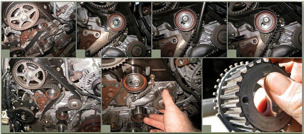 timing belt replacement 2 point 2L toyota camry