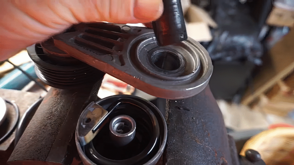 worn accessory belt tensioner bushing