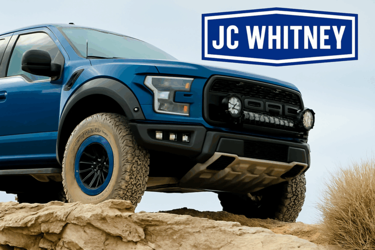 jc whitney logo with truck