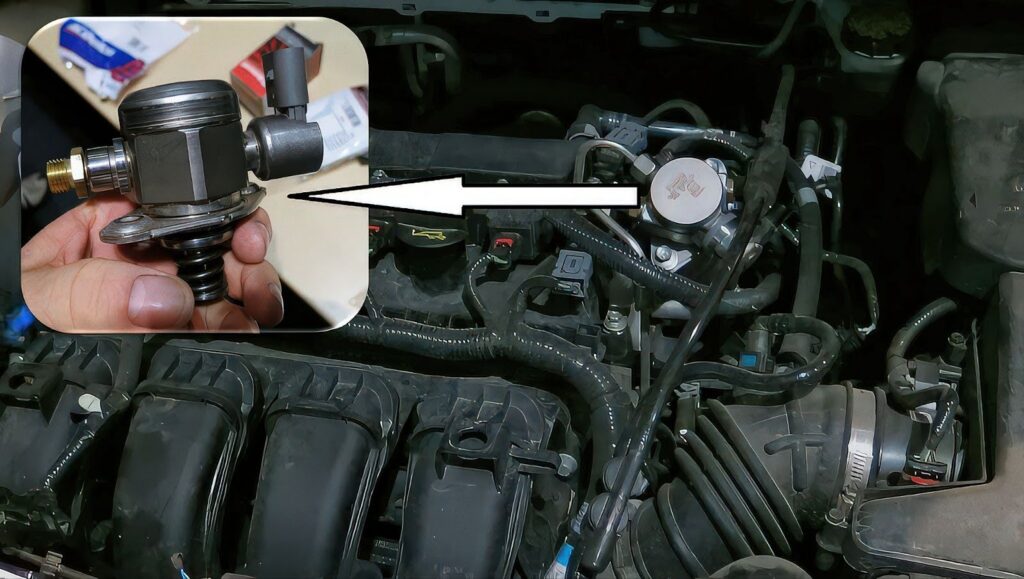 high pressure fuel pump location