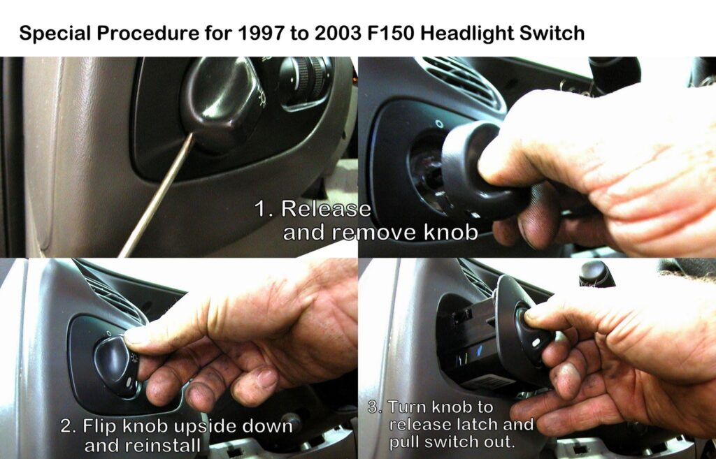 1997 2003 ford f150 headlight switch procedure