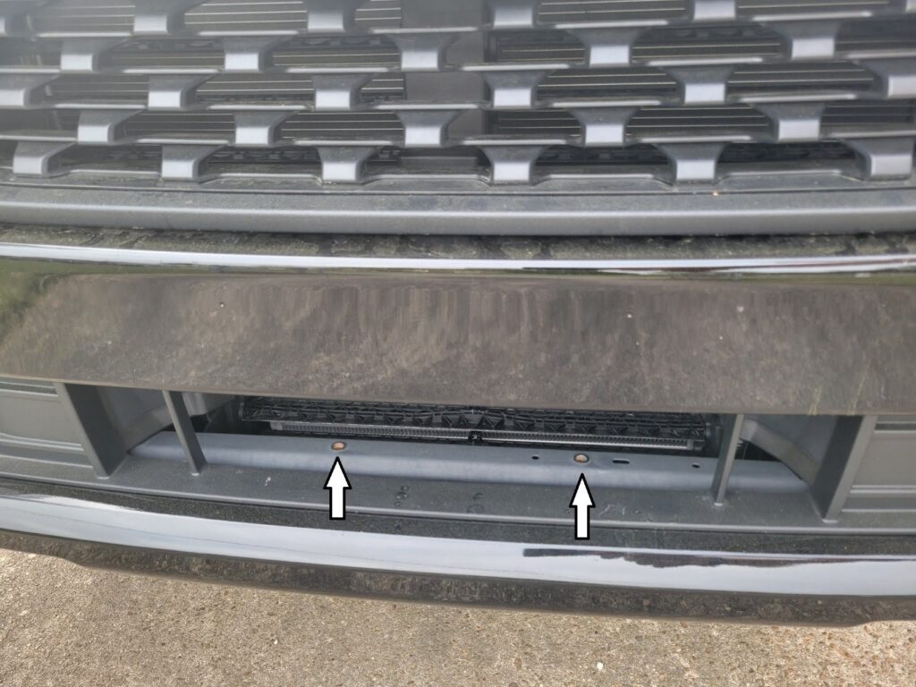 2025 ford ranger front license plate bracket threaded holes