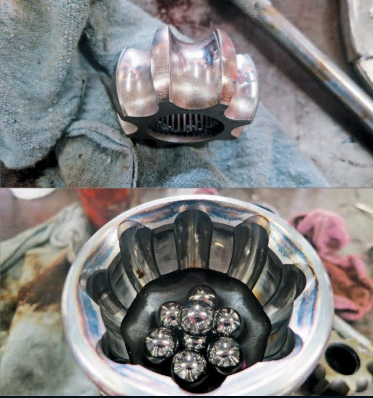 disassembled outer CV joint