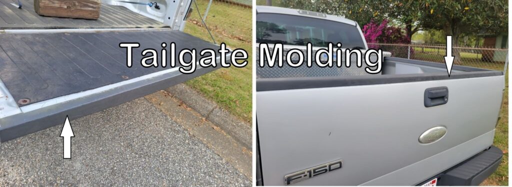tailgate molding location