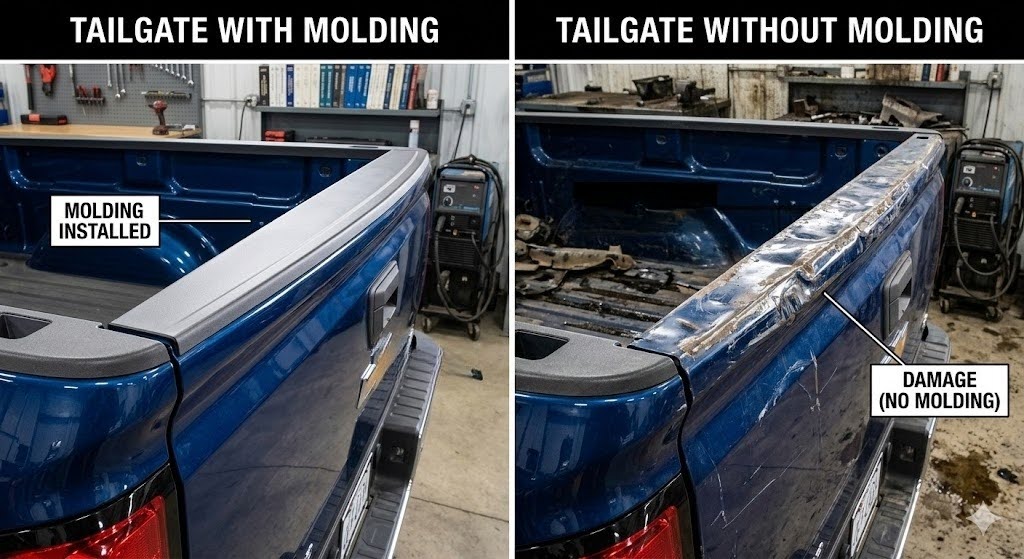 tailgate with molding vs without molding