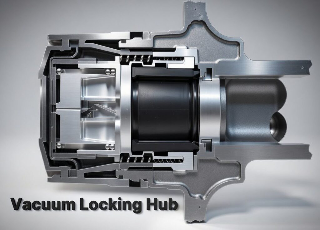 vacuum locking hub cutaway illustration