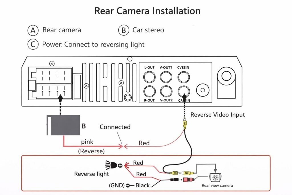 rear camera installation wiring diagram