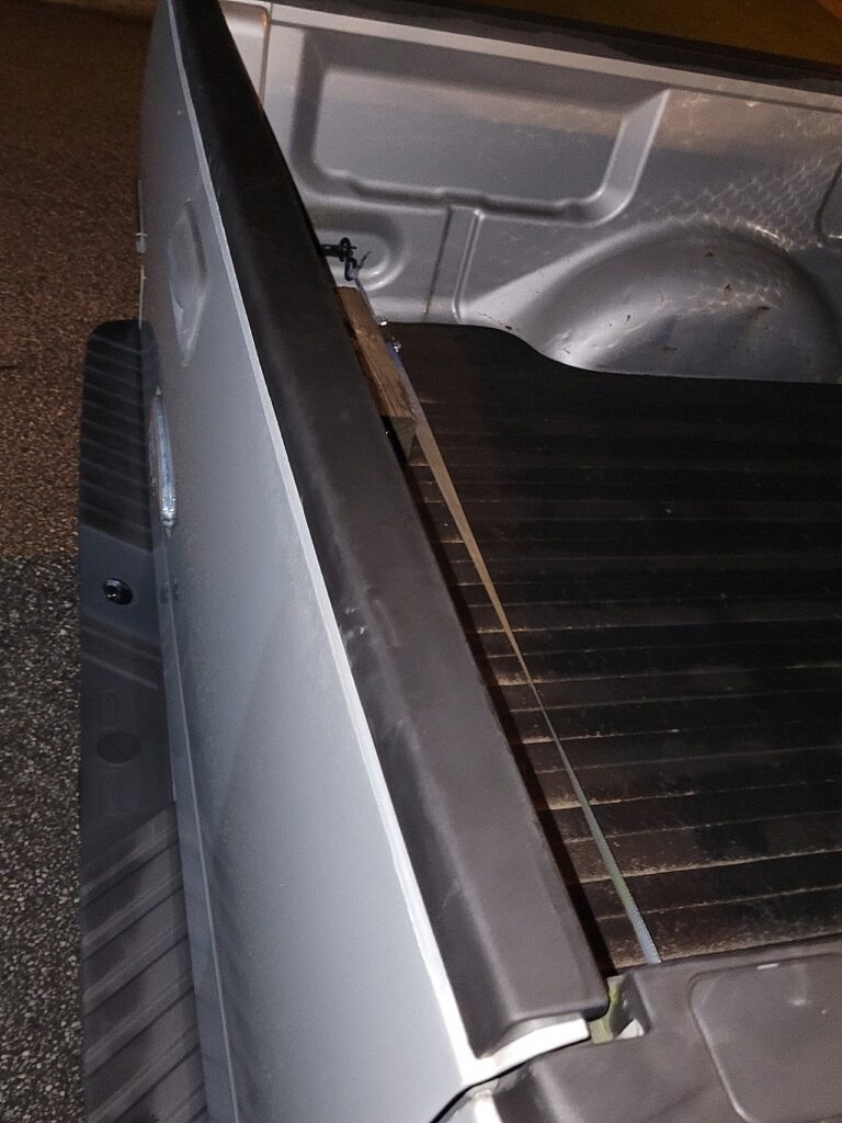 tailgate upper molding on truck