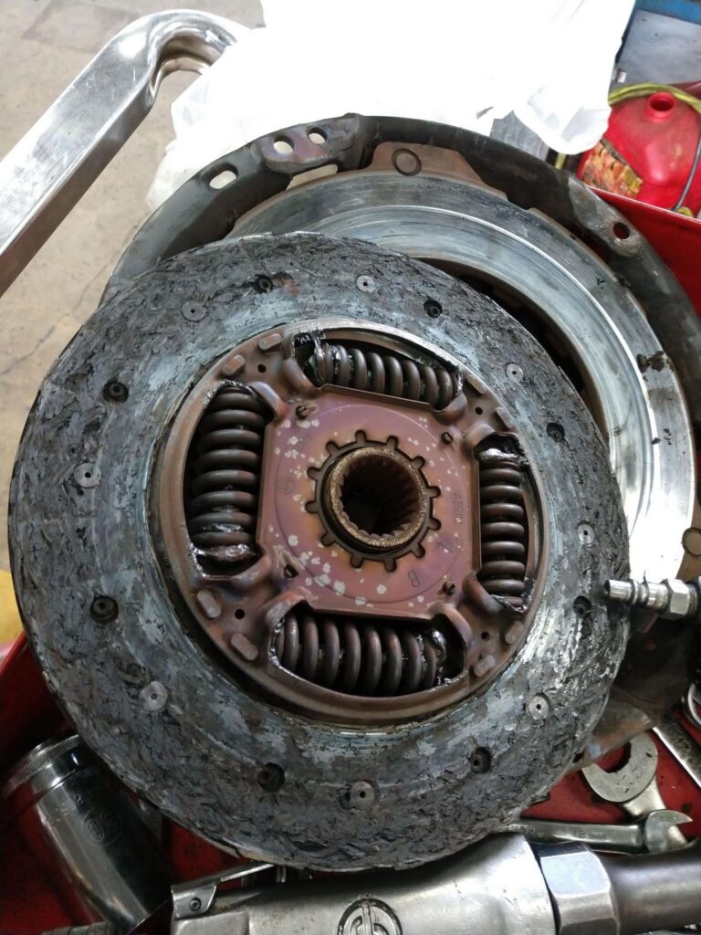 worn clutch disc