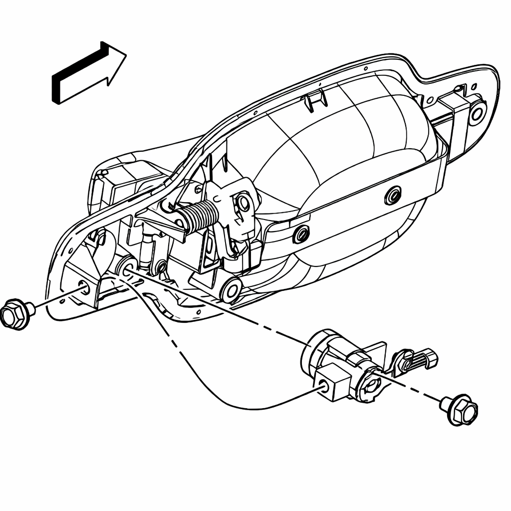 2007 chevrolet colorado door lock cylinder replacement diagram