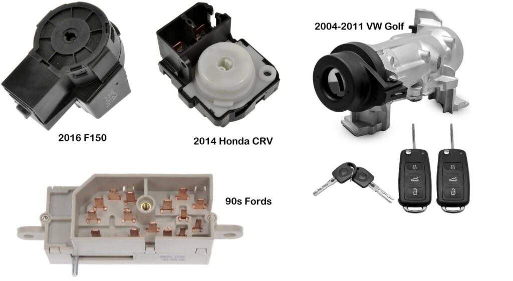 ignition switch and lock cylinder types