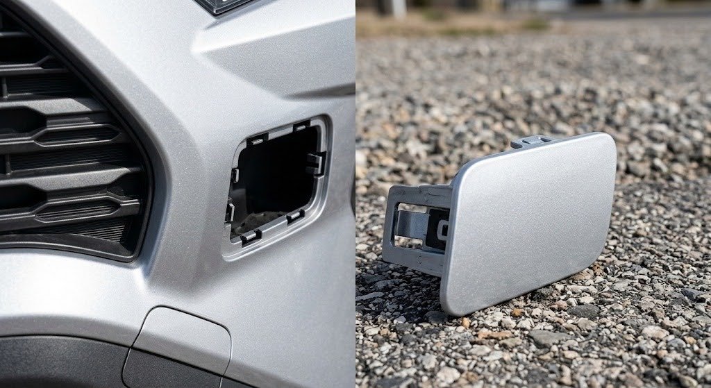 removed tow eye cover