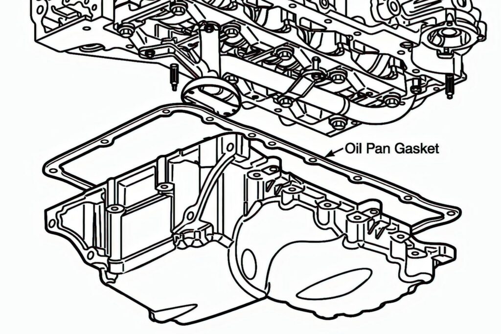 oil pan gasket diagram