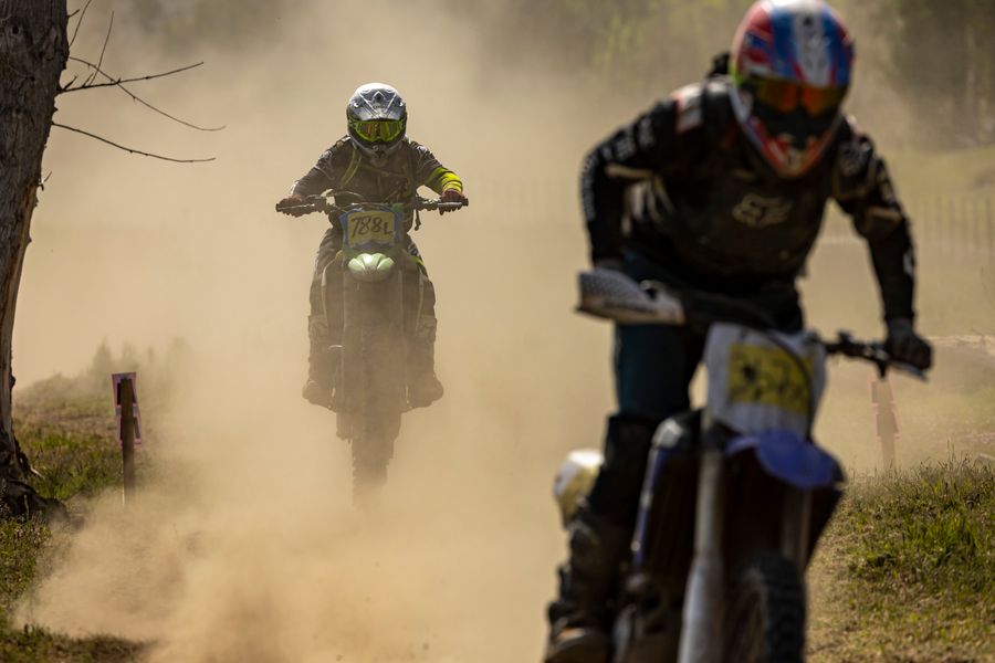 riding a dirt bike