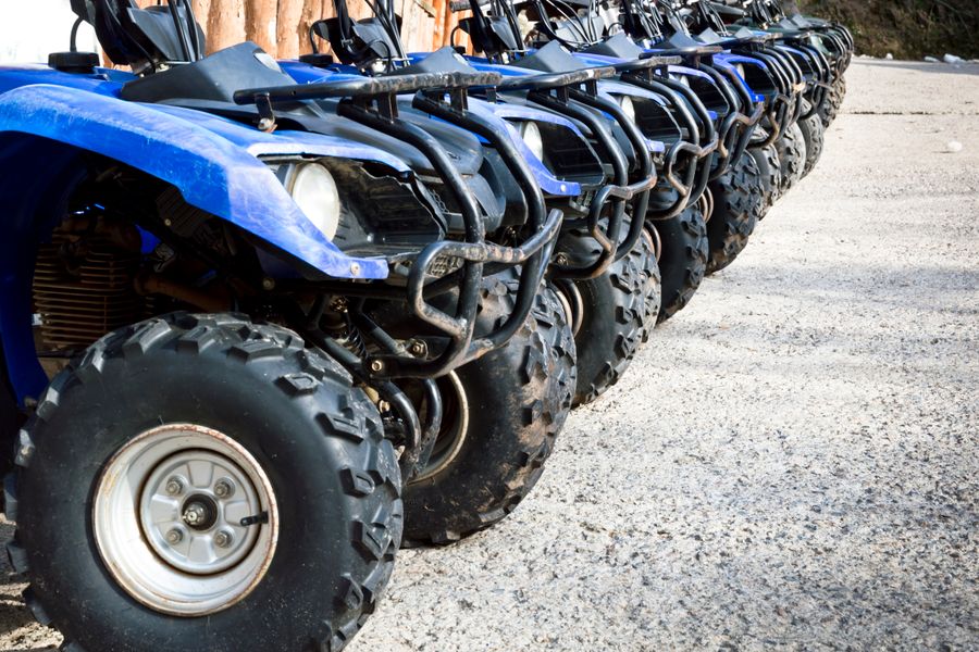 ATVs lined up