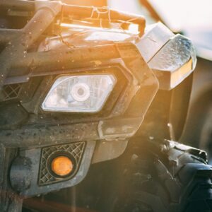 Closeup ATV or UTV headlight