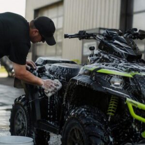 Washing an atv