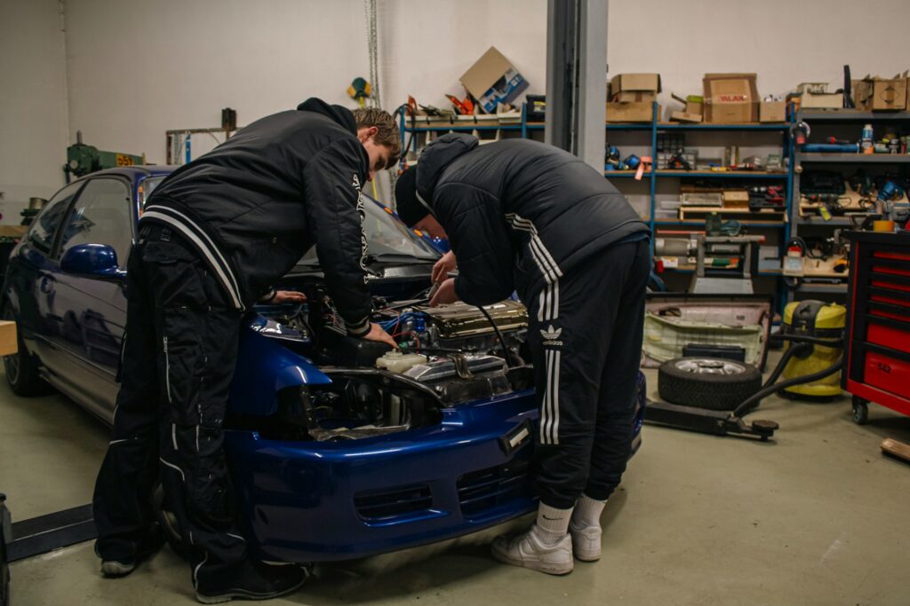 car repair in garage