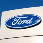 ford logo on dealership building