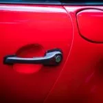 closeup shot of car door