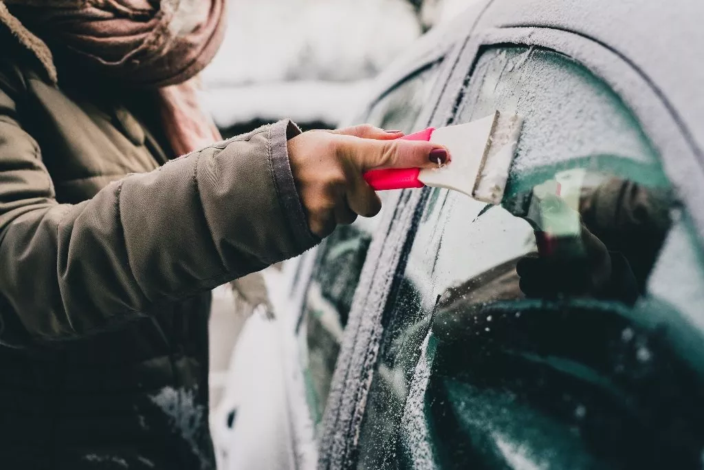 Some winter supplies that you should carry during the colder months that can be really handy are ice scrapers, portable snow shovel, and hand warmers.
