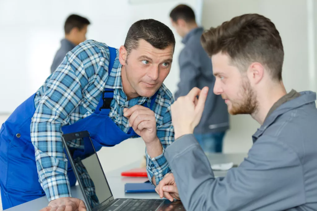 studying auto repair at a community college or tech school