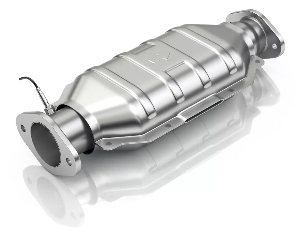 a 3d model of a catalytic converter