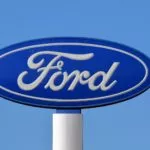 ford logo against blue sky