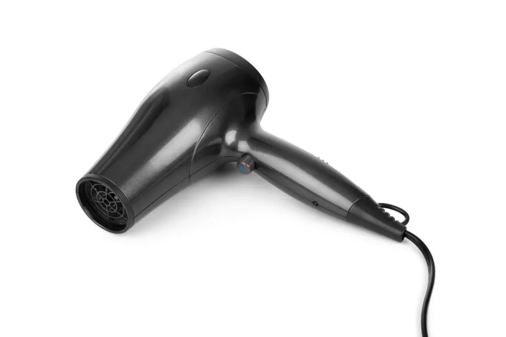 black hair dryer to remove blind spot mirror