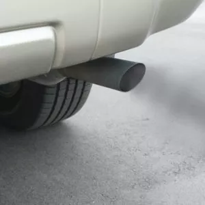 car emission white car