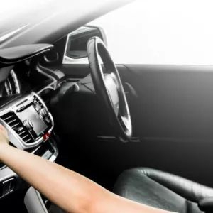 sanitizing car dashboard