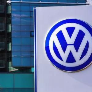 volkswagen logo on office building