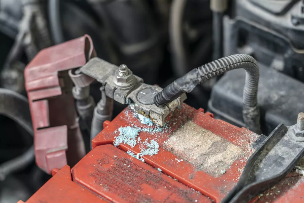 corroded car battery terminals
