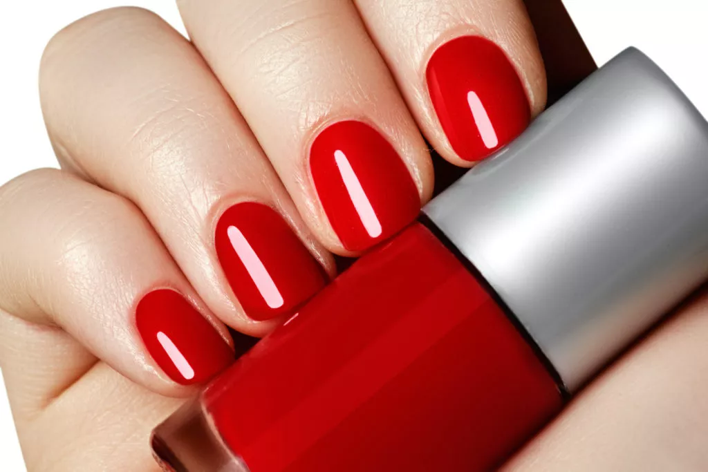 red nail polish