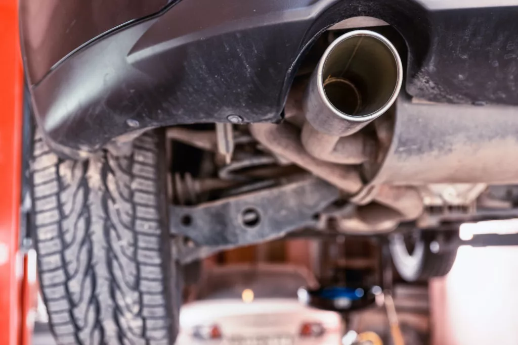 exhaust pipe of a vehicle