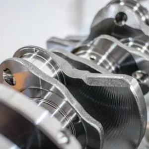 closeup of car crankshaft
