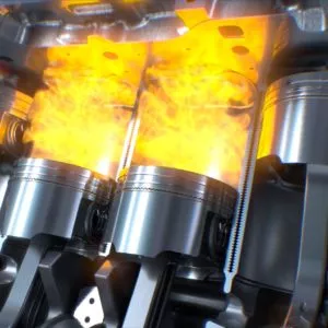 combustion in car engine