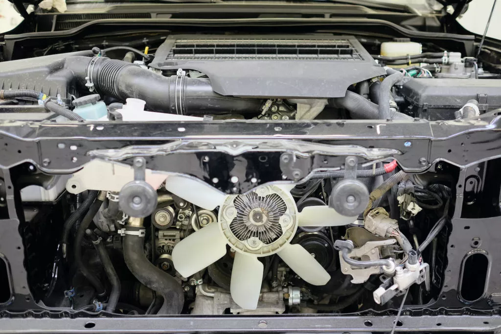 cooling fan under the hood