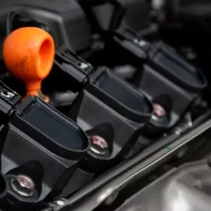 ignition coils on the engine