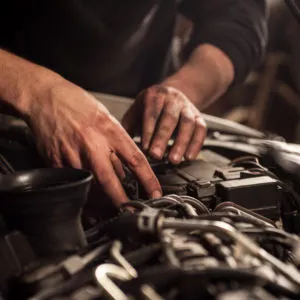 car inspection by mechanic