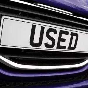 car labeled used