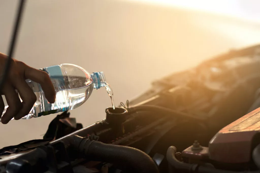 water in car cooling system