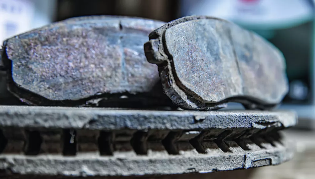 worn brake pads