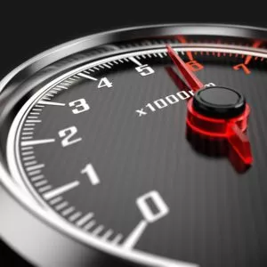 Tachometer close up