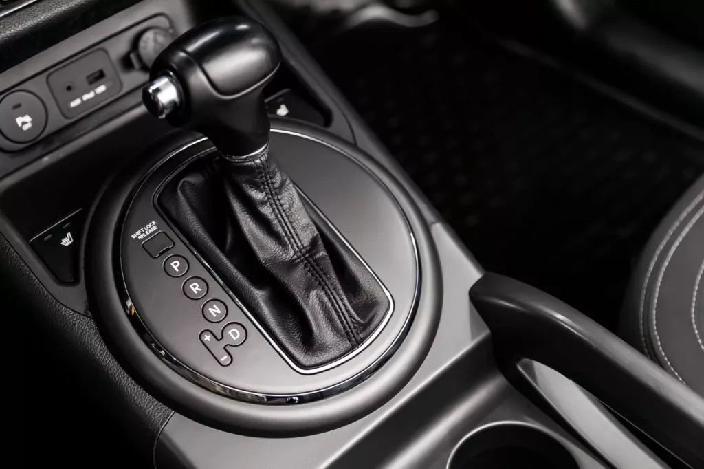 automatic transmission gear stiick with overdrive button