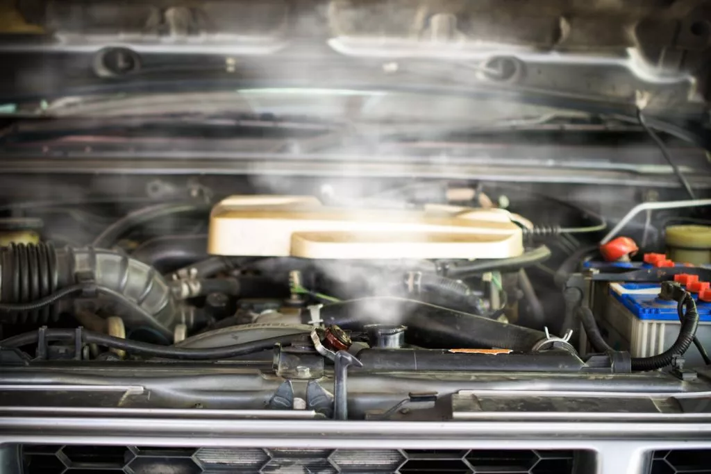 broken car engine due to overheating