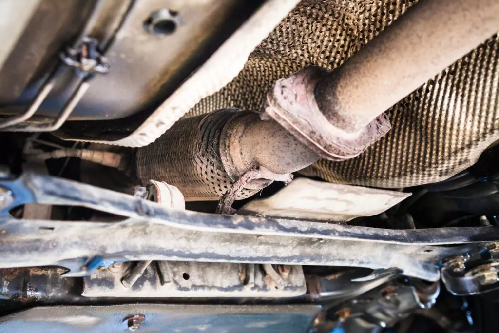 exhaust system of a vehicle