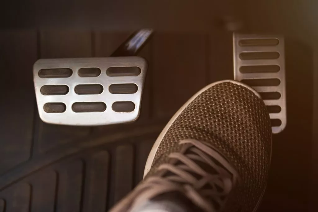 pedals of a car